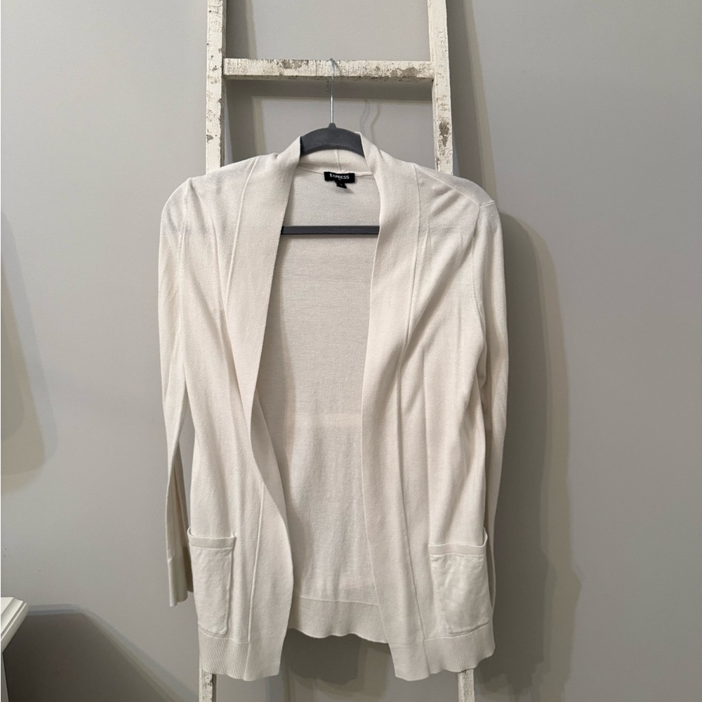Express size xs White Open Front Cardigan